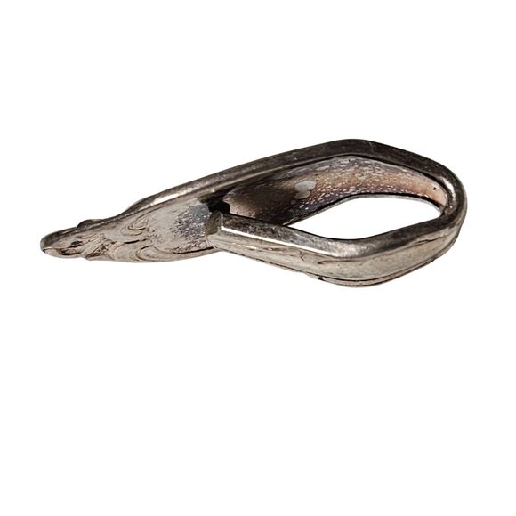 Antique Silver Tone Spoon Pendant Ornate Victorian Design Necklace Jewelry DIY - Picture 3 of 4